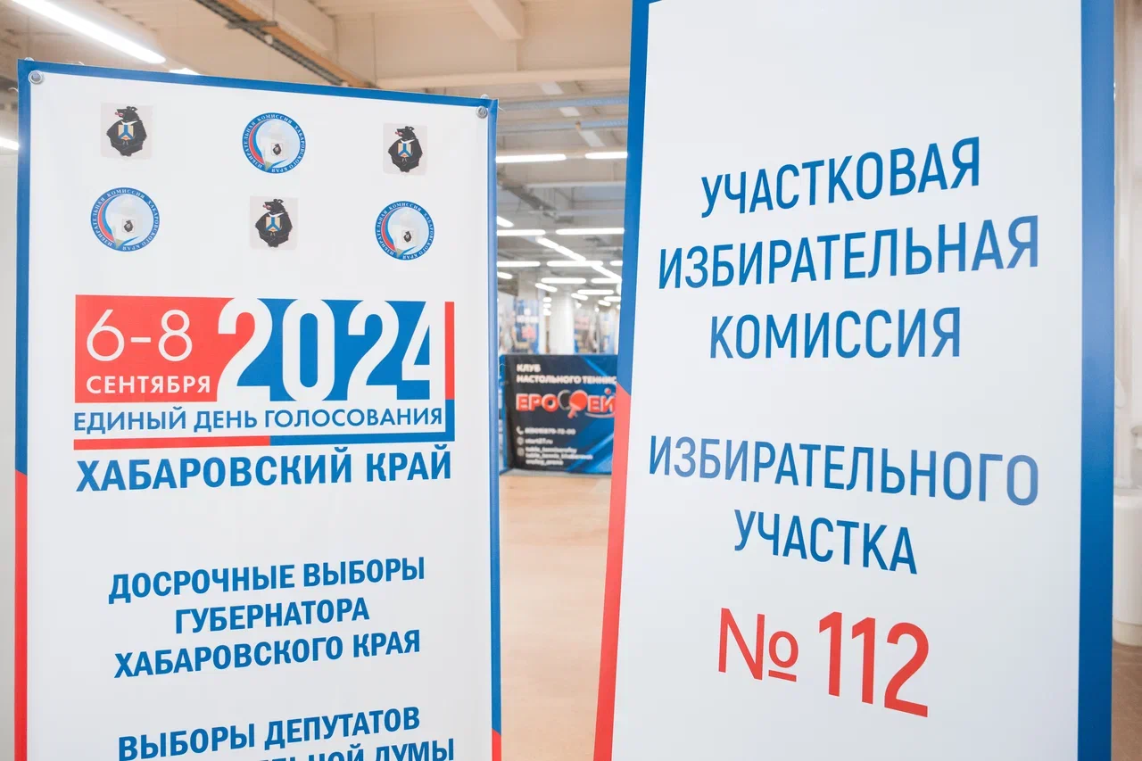На выборах губернатора Хабаровского края явка приблизилась к 30%